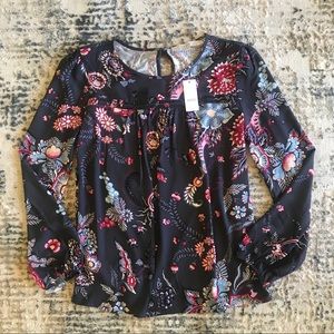 Loft Floral Print Top  - Small - NWT